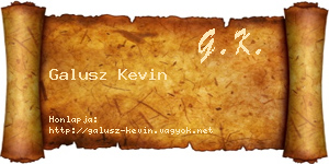 Galusz Kevin névjegykártya